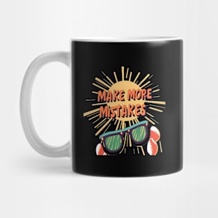 Make More Mistakes: Vibrant Summer Vibes with Sunglasses Mug